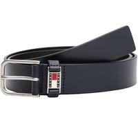 Tommy Jeans Cinturón Hombre Scanton 3,5 cm con hebilla de espiga, Azul (Dark Night Navy), 80 cm