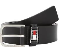 Tommy Jeans Cinturón Hombre Scanton 3,5 cm con hebilla de espiga, Negro (Black), 90 cm