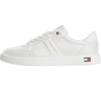 Tommy Jeans Court Em0em01758Low Top de Cuero con Bandera Ligera para Hombre, Blanco Crudo, 45 EU