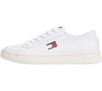 Tommy Jeans Court Sneaker Mujer Lightweight de Piel, Blanco (White), 38
