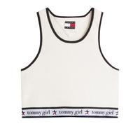 Tommy Jeans - Cropped Extra Slim Knit Tank Top - Sport - Mujer - Blanco - S -