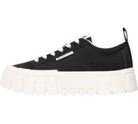 Tommy Jeans Flatform Sneaker Mujer Nylon con Plataforma, Negro (Black), 38
