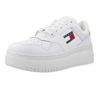Tommy Jeans Flatform Sneaker Mujer Retro Basket Flatform Essential Calzado, Blanco (White), 36