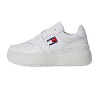 Tommy Jeans Flatform Sneaker Mujer Retro Basket Flatform Essential Calzado, Blanco (White), 36