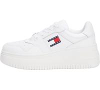 Tommy Jeans Flatform Sneaker Mujer Retro Basket Flatform Essential Calzado, Blanco (White), 39