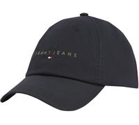 Tommy Jeans Gorra Hombre Linear con Logotipo, Negro (Black), Talla Única