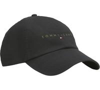 Tommy Jeans Gorra Hombre Linear con Logotipo, Negro (Black), Talla Única