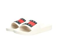 Tommy Jeans Hombre Chanclas Pool Slide Zapatillas de baño, Blanco (Ecru), 45