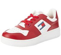 Tommy Jeans Hombre Sneaker con Suela Cupsole Zapatillas, Multicolor (Medium Red), 44