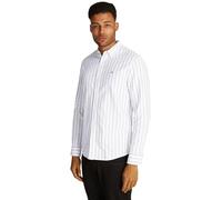 Tommy Jeans Hombres TJM REG OXFORD STRIPE SHIRT DM0DM19646, Blue (Dark Night Navy Stripe), S