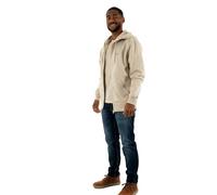 Tommy Jeans Hoodie con Cremallera Hombre Flag Zip Thru con Capucha, Marfil (Newsprint), XS