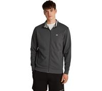 Tommy Jeans Hoodie con Cremallera Hombre Fleece Zip Thru Regular Fit, Gris (Washed Black), XXL