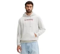 Tommy Jeans Hoodie Hombre Regular Fit, Gris (Lt Grey Htr), S