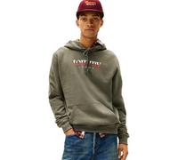 Tommy Jeans Hoodie Hombre Regular Fit, Verde (Pewter Green), M