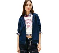 Tommy Jeans Hoodie Mujer con Cremallera y Capucha, Azul (Dark Night Navy), S
