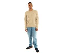 Tommy Jeans Jersey de Punto para Hombre Cuello Redondo, Beige (Silt), L