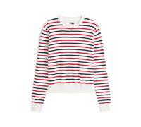 Tommy Jeans Tjw Essential Crew Sweater Ext Dw0dw20159 Suéter, Blanco (Blanco/Rojo/Azul Marino), XS para Mujer