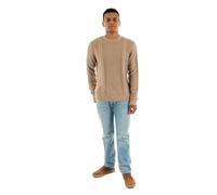 Tommy Jeans Jersey Hombre Cable Knit Sweater con Punto Trenzado, Marrón (Coastal Taupe Tonal), M