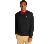 Tommy Jeans Jersey Hombre Slim Essential V-Neck con Cuello de Pico, Negro (Black), S