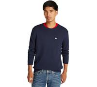 Tommy Jeans Jersey Hombre Slim Fit Crew Neck Sweater Jersey de Punto, Azul (Dark Night Navy), XXL