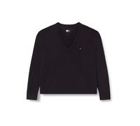 Tommy Jeans Tjw Essential Vneck Sweater Ext Dw0Dw19888 Suéter pulóver, Black (Black), XL para Mujer