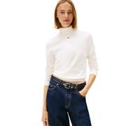 Tommy Jeans Jersey Mujer Essential con Cuello Vuelto, Marfil (Ancient White), S