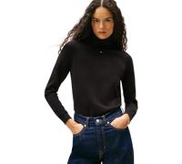 Tommy Jeans Jersey Mujer Essential con Cuello Vuelto, Negro (Black), S