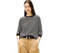 Tommy Jeans Jersey Mujer Essential Crew de algodón, Beige (Black/Ecru Stripe), XS