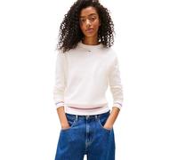 Tommy Jeans Jersey Mujer Essential Crew de algodón, Marfil (Ancient White), M