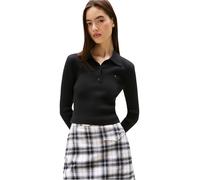 Tommy Jeans Jersey Mujer Essential Polo Cropped, Negro (Black), L