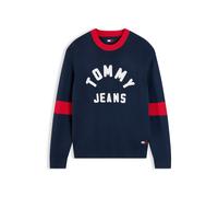 Tommy Jeans Jersey 'New Classics' azul oscuro / rojo vivo / blanco XS EUR