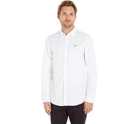 Tommy Jeans Men Classic Oxford Shirt Long Sleeve, White (White), XL