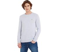 Tommy Jeans Men Essential Crew Neck Jumper Pullover, Silver (Silver Grey Htr), M