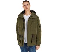 Tommy Jeans Men Tech Jacket for Transition Weather, Green (Drab Olive Green), M