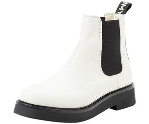 Tommy Jeans Mujer Botines de media caña Chelsea Flat Botas, Marfil (Rich Cream), 38 EU