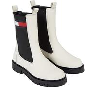 Tommy Jeans Mujer Botines de media caña Long Chelsea de piel, Marfil (Rich Cream), 37 EU