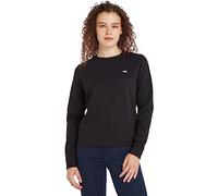 Tommy Jeans Mujer Sudadera TJW Regular sin Capucha, Negro (Black), M