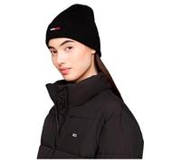 Tommy Jeans TJW Elongated Flag Beanie AW0AW16777 Gorro, Negro (Black), OS para Mujer