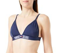 Tommy Jeans Mujer Top de bikini triangular con relleno, Azul (Twilight Navy/ Twilight Navy), M