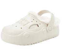 Tommy Jeans Mujer Zapatillas para estar en casa Freedom Mule de felpa, Beige (Bleached Stone), 37/38 EU