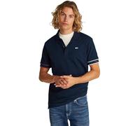 Polo Tommy Jeans Slim Flag Cuff manga corta azul marino - L