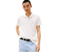 Tommy Jeans Polo de Manga Corta Hombre Slim Placket Slim Fit, Blanco (Ecru), XXL