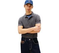 Tommy Jeans Polo de Manga Corta Hombre Slim Placket Slim Fit, Gris (Washed Black), XXL