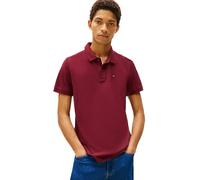 Tommy Jeans Polo de Manga Corta Hombre Slim Placket Slim Fit, Rojo (Red Wine), XL