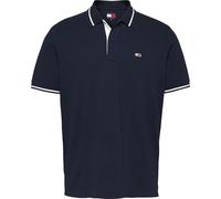 Tommy Jeans Polo de manga corta para hombre Tipped Regular Fit, azul (Dark Night Navy), S