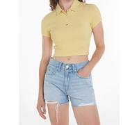 Polo Tommy Jeans Cropped Denim Buddies manga corta amarillo mujer - M