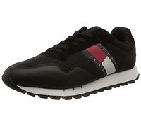 Tommy Jeans Retro Leather Tjm Ess, Zapatillas de Deporte Hombre, Negro, 42 EU