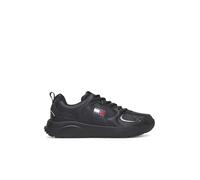 Tommy Jeans Runner Sneaker Hombre con Logotipo, Negro (Black), 44