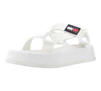 Tommy Jeans Sandalias de Verano para Mujer, Blanco (Ecru), 39