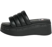 Tommy Jeans Sandalias Mujer Wedge Sandal con plataforma, Schwarz (Negro), 40